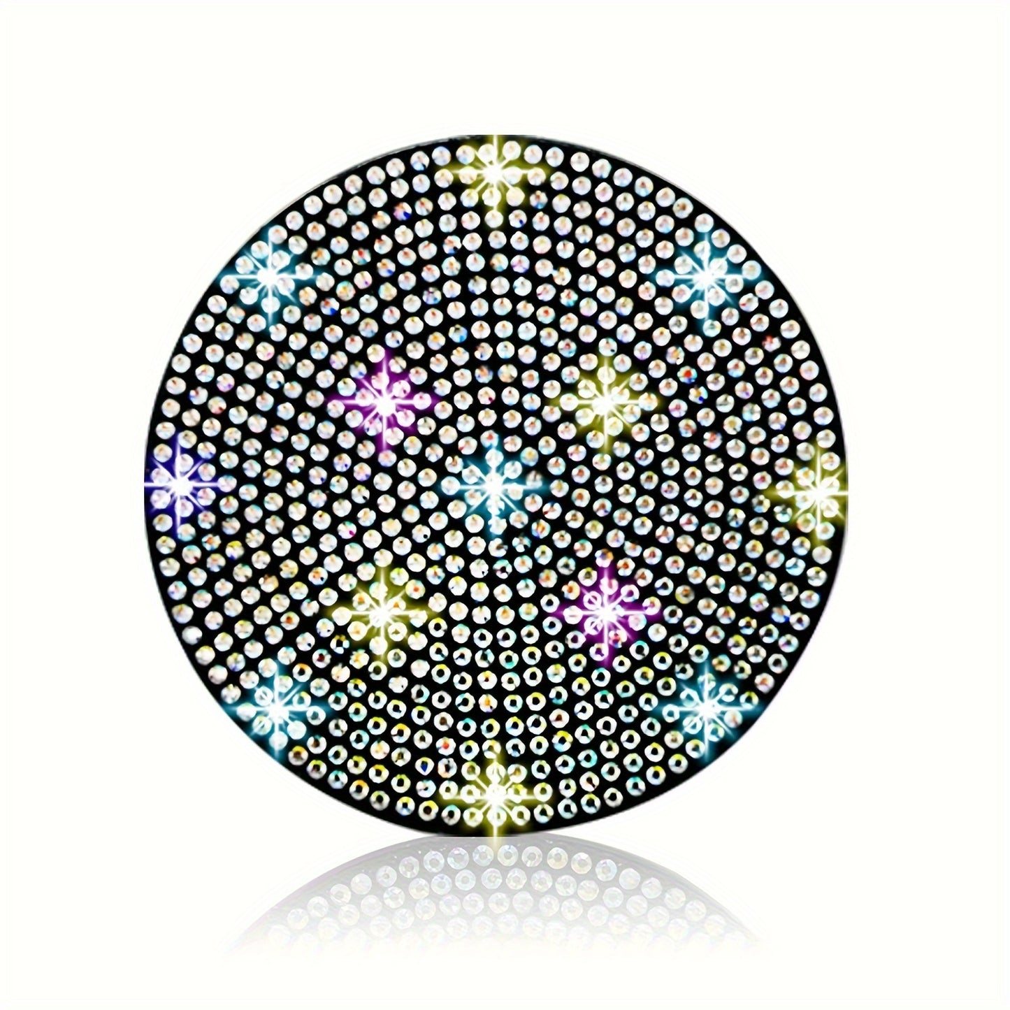 1pc Bling Car Cup Holder Coaster, 2.75 Inch Anti-Slip Shockproof, Full Rhinestone Design, Universal Fit Most Cars