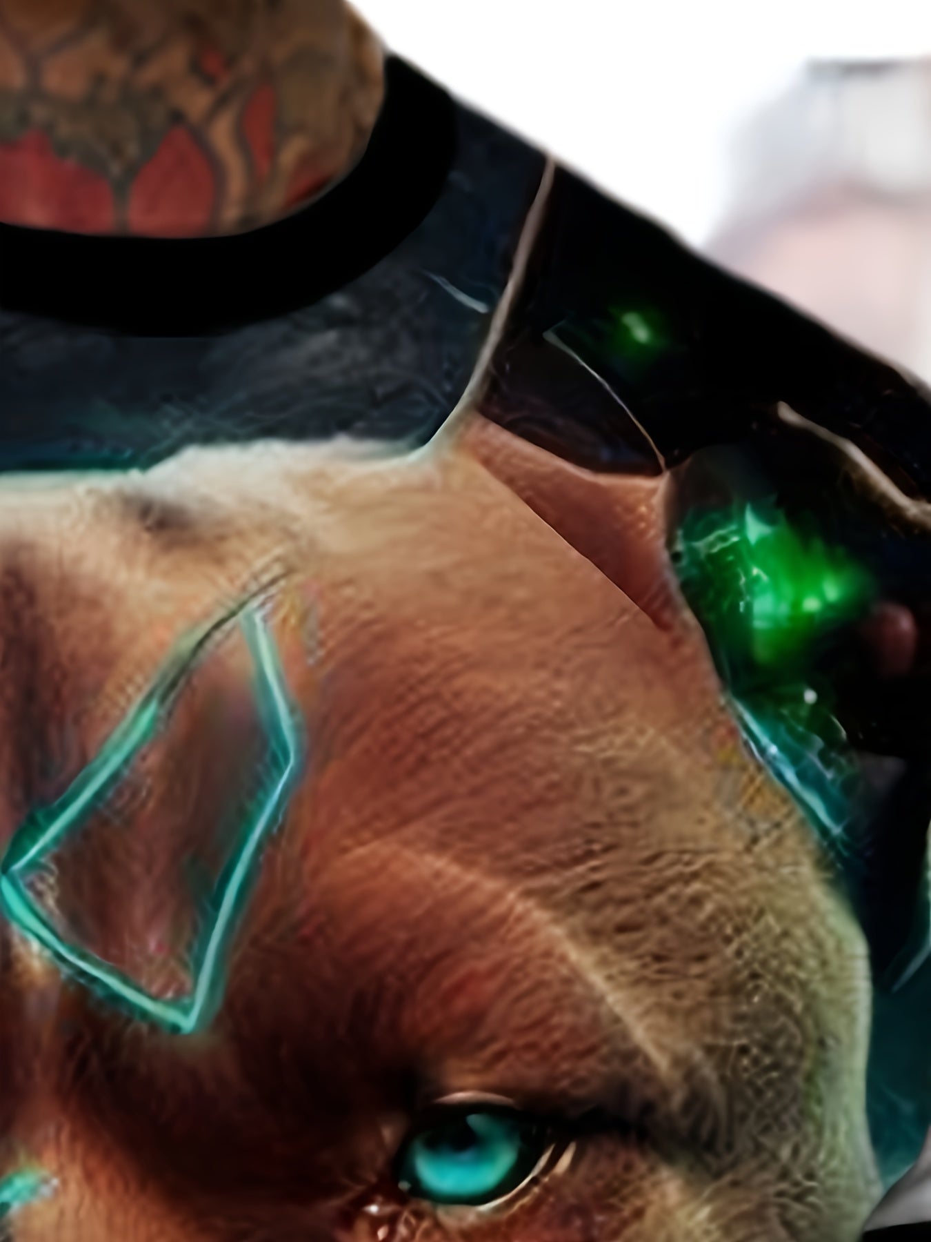 2pcs Novelty Dog 3D Print T-Shirt and Shorts Set for Men, Polyester Knit Fabric, Crew Neck, Slight Stretch, Regular Fit, Casual Sports Style, All-Season Beachwear, Festive & Weekend Outfit