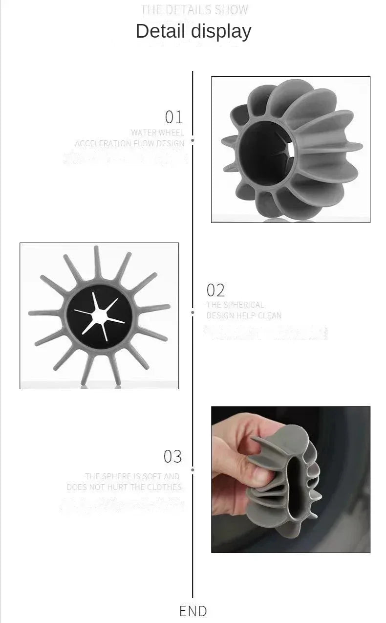 3/5/10pcs Reusable Silicone Laundry Ball Pet Hair Remover Cat Hair Catcher Washing Machine Cleaning Tools for Clothes