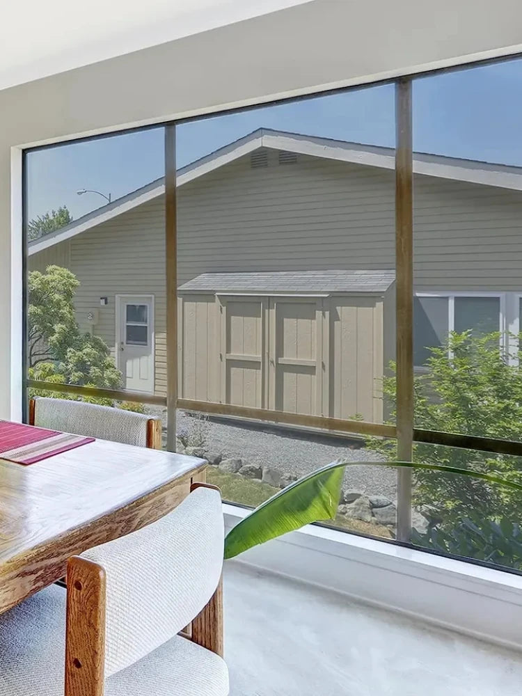 Window Privacy Film One Way Daytime Privacy Static Cling Sun Blocking Anti UV Reflective Mirror Window Tint for Home and Office