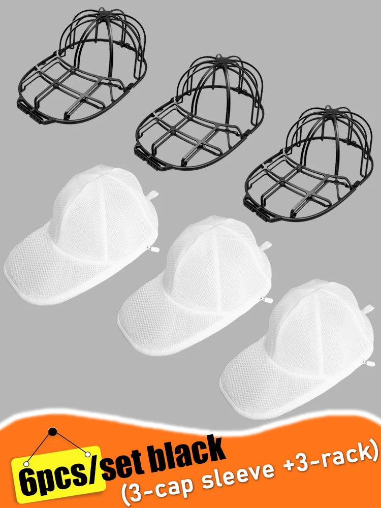 Hat Washer Cage for Washing Machine, Cap Washer with Mesh Bags, Hat Washer for Baseball Caps Hat Cleaner/Cleaning Protector Cage