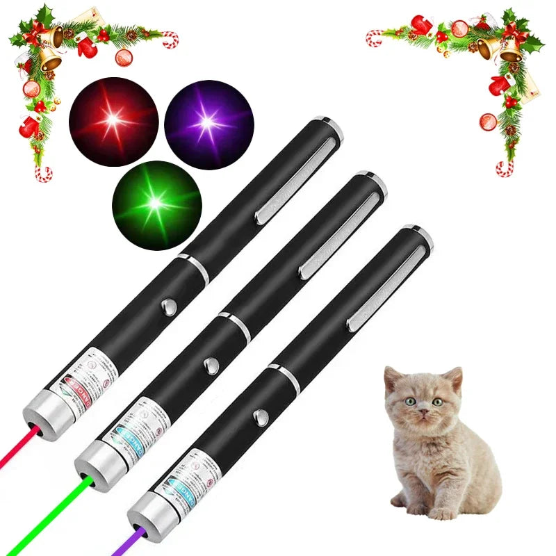 2-in-1 Mini Laser Pointer LED Pet Training Flashlight Scratching Toys for Pets and Cats Christmas Gifts
