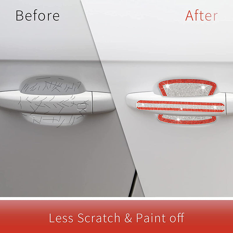 Add a Touch of Sparkle to Your Car with These 8Pcs Rhinestone Door Handle Stickers!