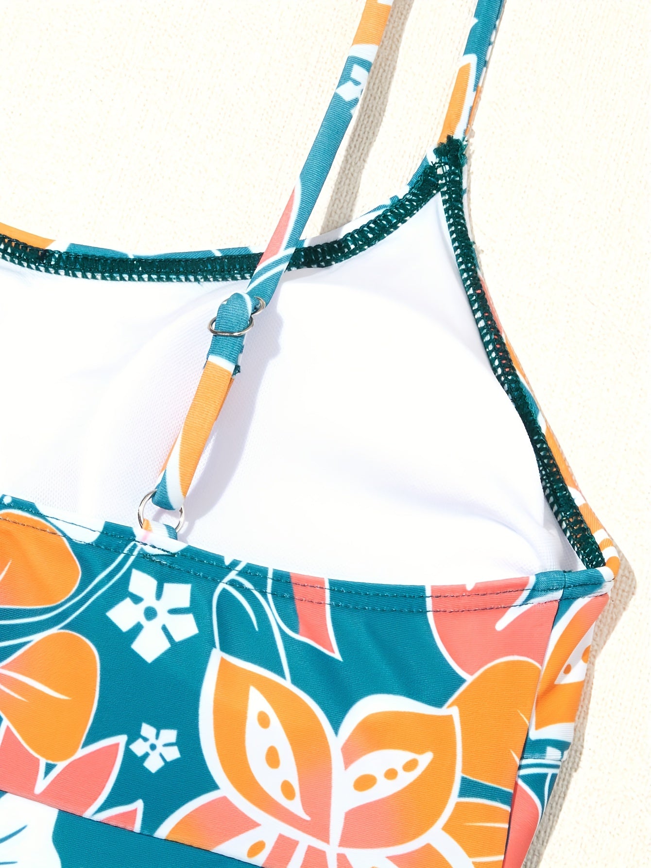 Two-piece High-waisted Women's Bikini Set, Floral Print, Adjustable Straps, Comfort Fit, Tropical Design, Summer Beachwear, Poolside Fashion