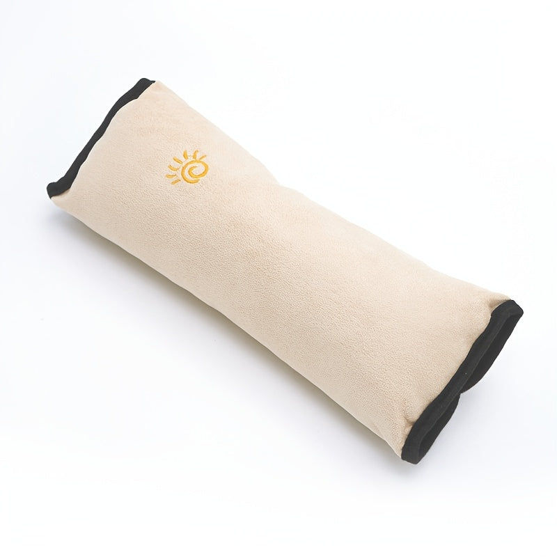 Soft Auto Seat Strap Headrest Neck Support - Car Seat Belt Pillow, Shoulder Pads, Safety Belt Protector Cushion, Comfortable Fabric Material for Enhanced Comfort and Safety, Car Comfort Accessory | Sun Design Pillow | Durable