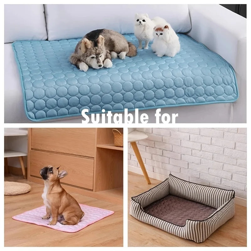 Summer Dog Cooling Mat Pet Cold Bed Extra Large for Small Big Dogs Pet Accessories Cat Durable Blanket Sofa Ice Pad Blanket