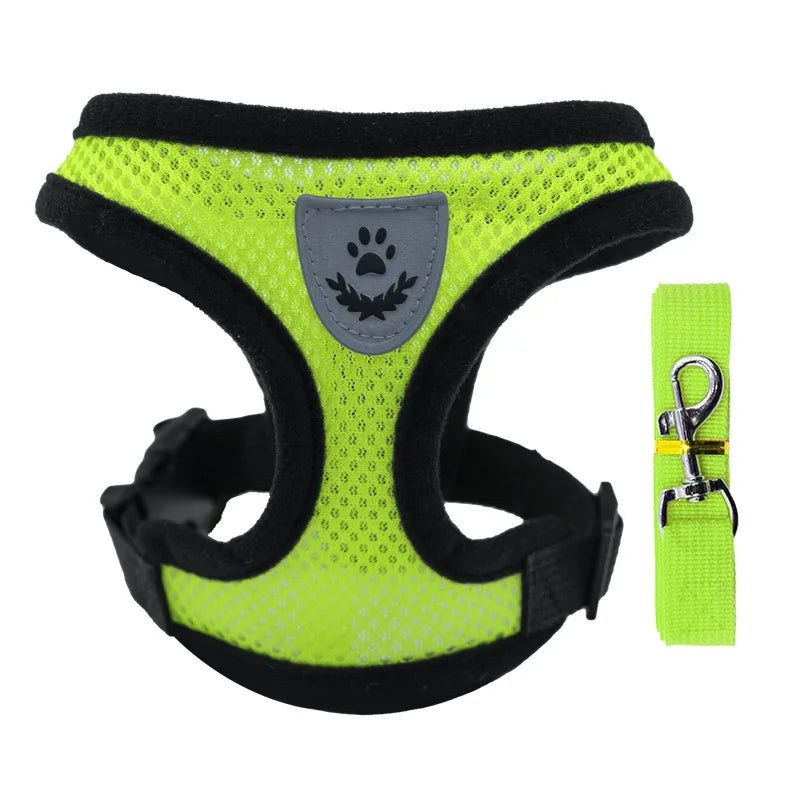 Cat Harness Vest Walking Leash For Puppy dog Collar Polyester Adjustable Mesh Dog Harness For Small Medium Pet Accessories