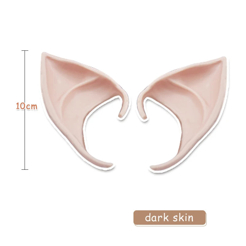 1 Pair Latex Elf Ears Simulation Harmless And Soft Vampire Ear Prop Angel Party Decoration Cosplay Hallowen Christmas Decor