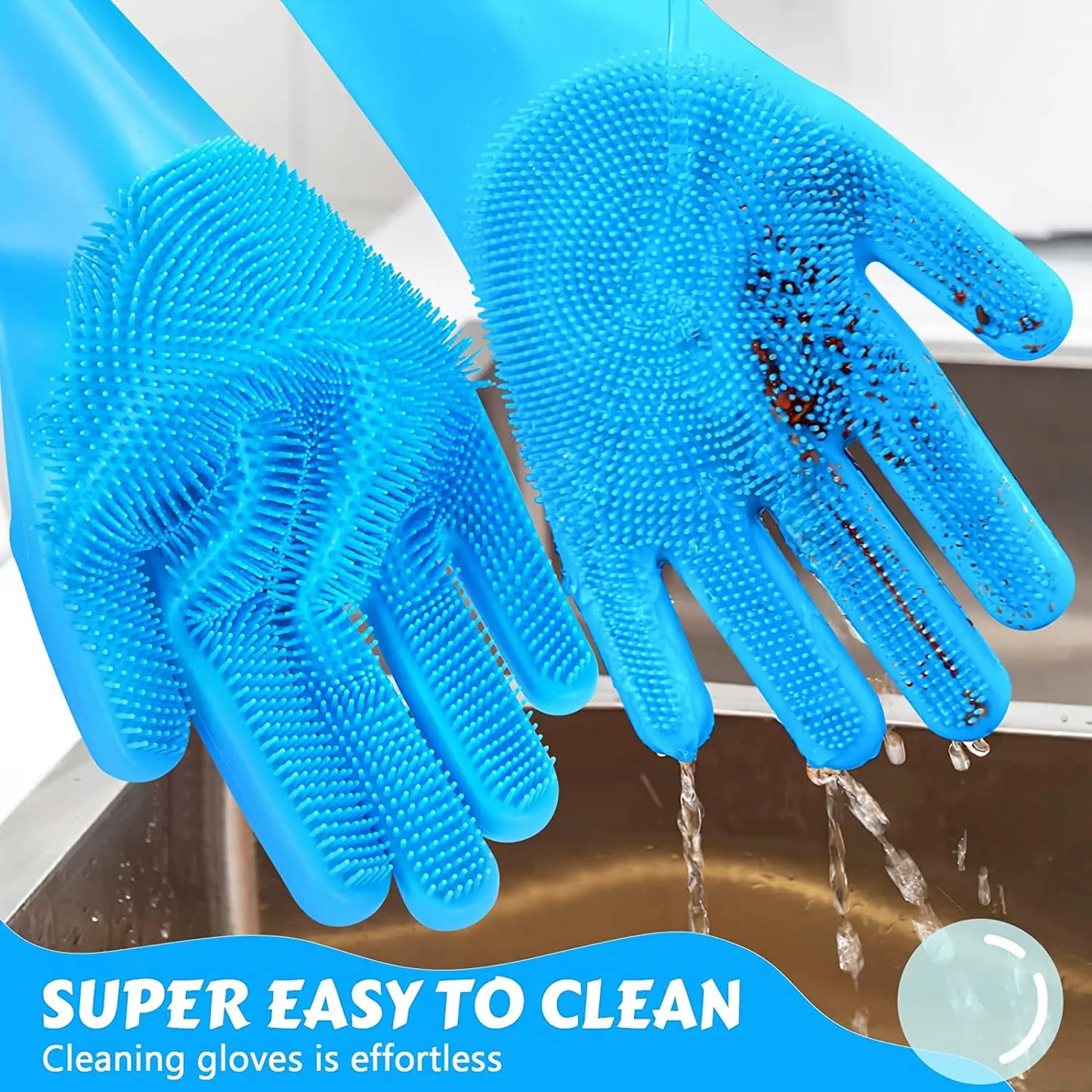 Pet Grooming Bathing Gloves Dog Cat Bathing Shampoo Scrubber Magic Massaging Cleaning Cleanner Sponge Silicon Hair Removal Glove