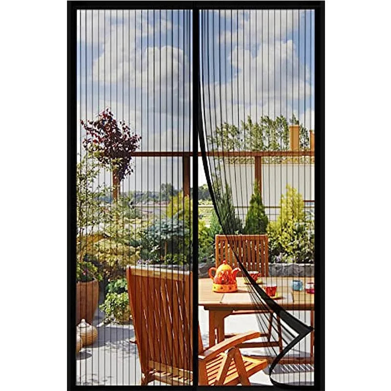 Magnetic Screen Door Self Sealing, Heavy Duty, Hands Free Mesh Partition Keeps Bugs Out - Pet and Kid Friendly Keep Open Feature