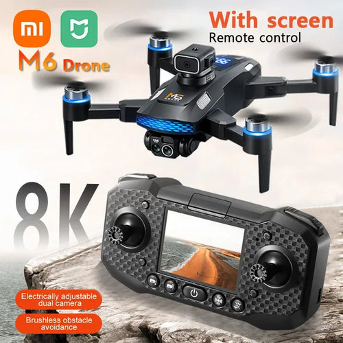 01 Xiaomi Mijia M6 Drone 8K Professional HD Camera Drones 5G WIFI FPV Video 4k UAV With screen Remote control RC Quadcopter Dron