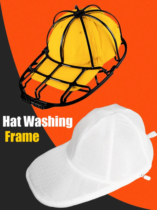 Hat Washer Cage for Washing Machine, Cap Washer with Mesh Bags, Hat Washer for Baseball Caps Hat Cleaner/Cleaning Protector Cage