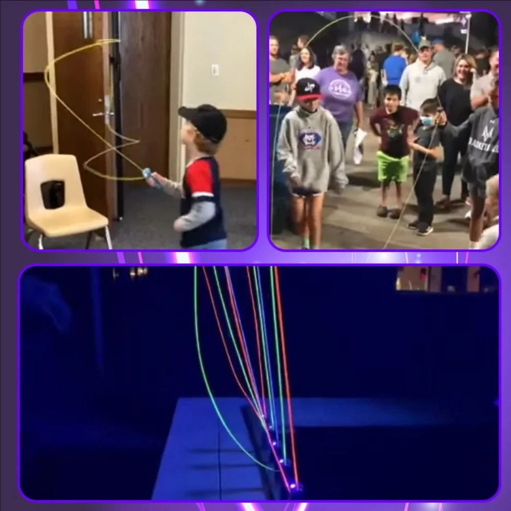 Glow-in-the-dark fun electric rope thruster children's outdoor new exotic decompression toys Creative toys for cats and pets