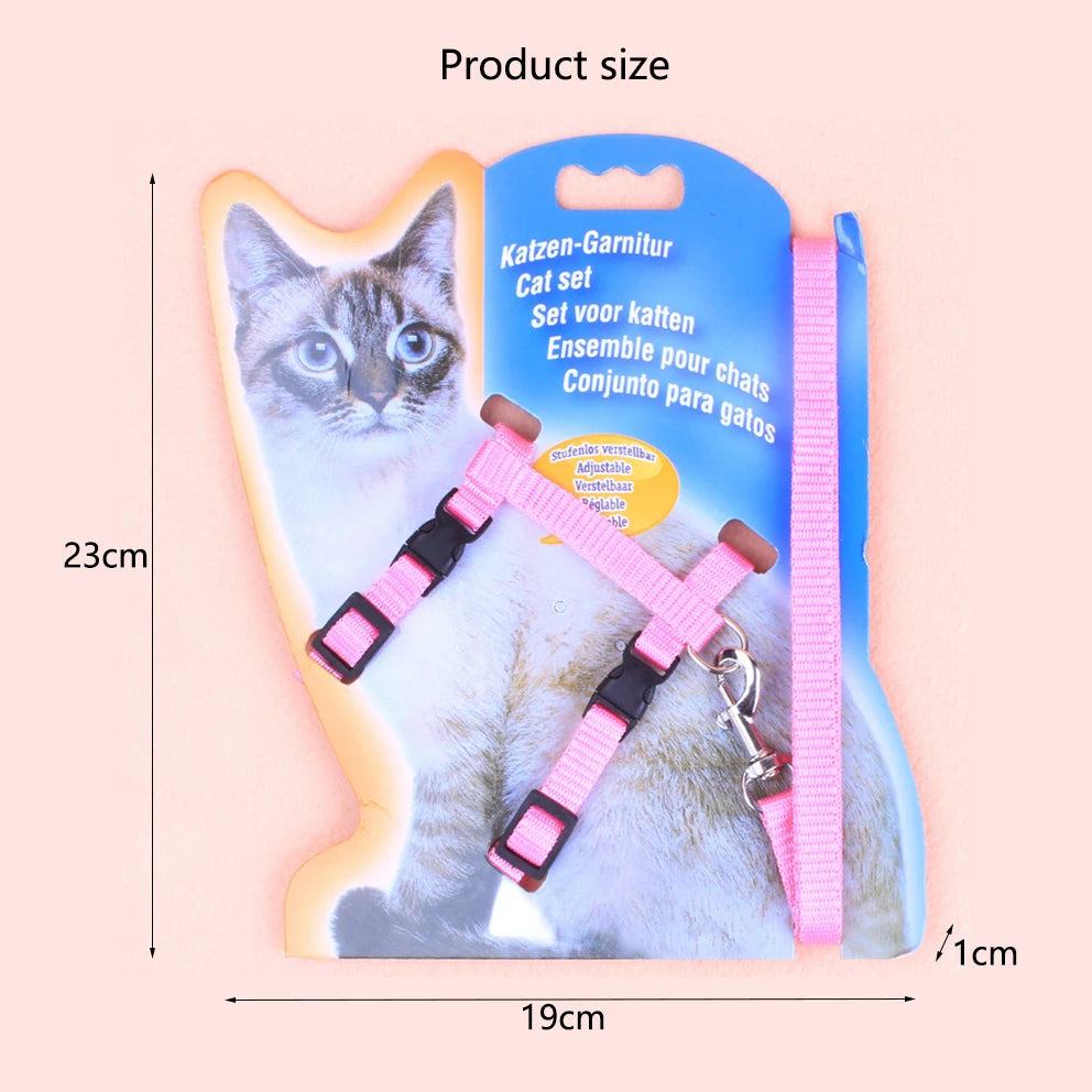 Hot-selling cat chest strap simple design traction rope high-quality nylon material sturdy and durable pet supplies