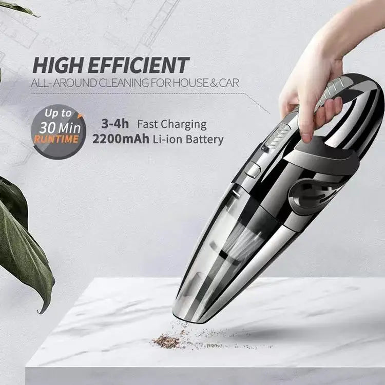 Portable Wireless Vacuum Cleaner Powerful Suction Rechargeable Handheld Vacuum Cleaner Quick Charge for Car Home Pet Hair