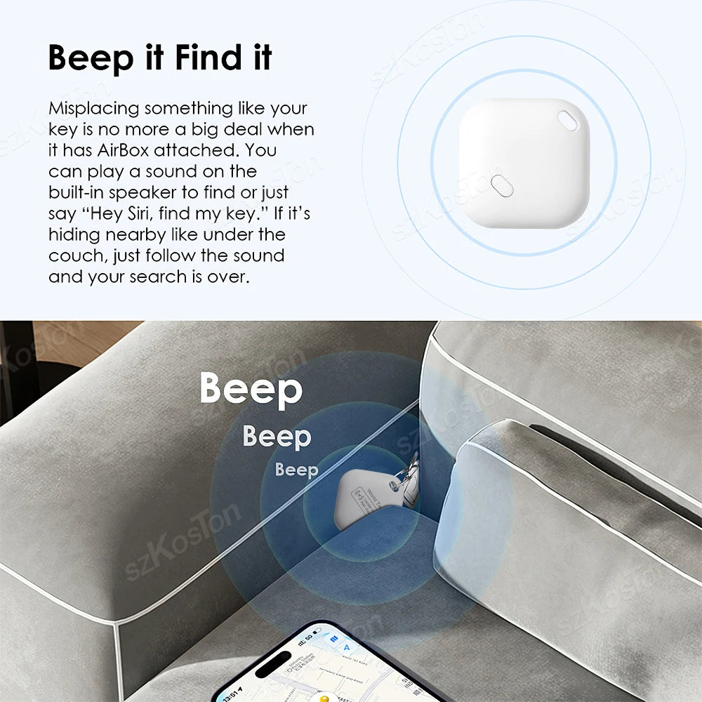 Mini GPS Tracker Smart Tag Compatible with iOS Find My APP Global Locator Anti-lost Finder for Car Pet Keys Wallet Suitcase iTag