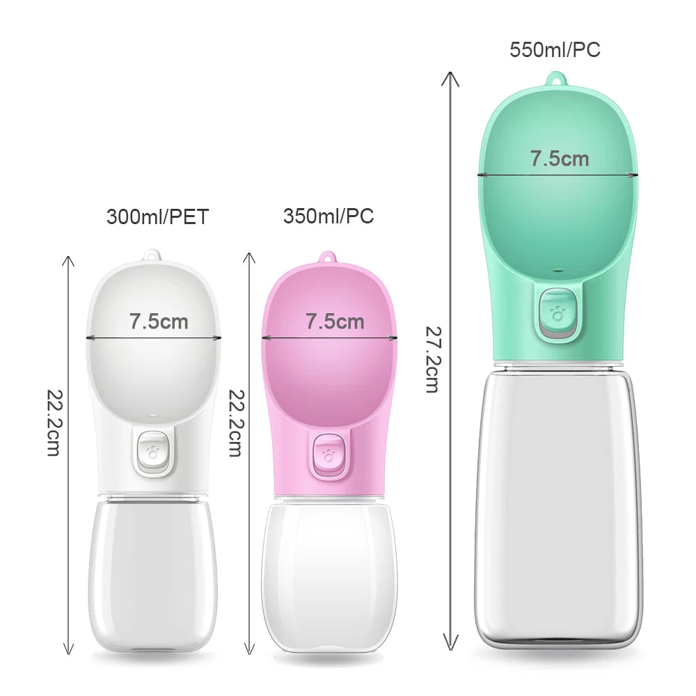 550ml Big Dog Water Bottle For Small Medium Dogs Cat Portable Outdoor Walking Puppy Pet Drinking Bowl Golden Retriever Supplies