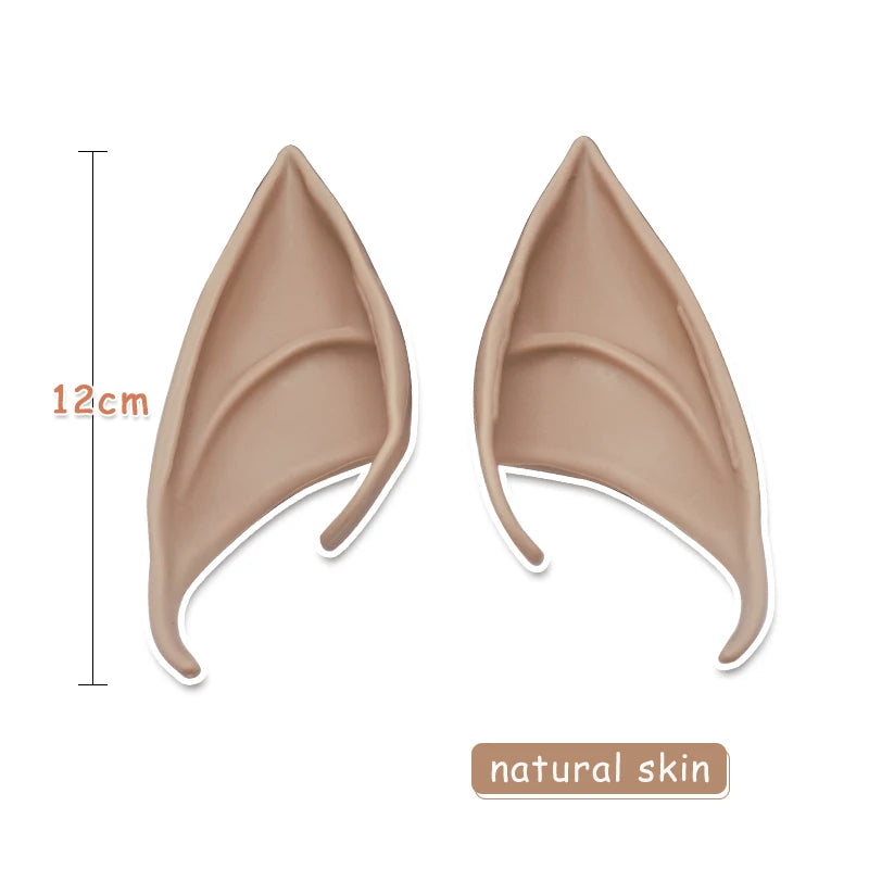 1 Pair Latex Elf Ears Simulation Harmless And Soft Vampire Ear Prop Angel Party Decoration Cosplay Hallowen Christmas Decor