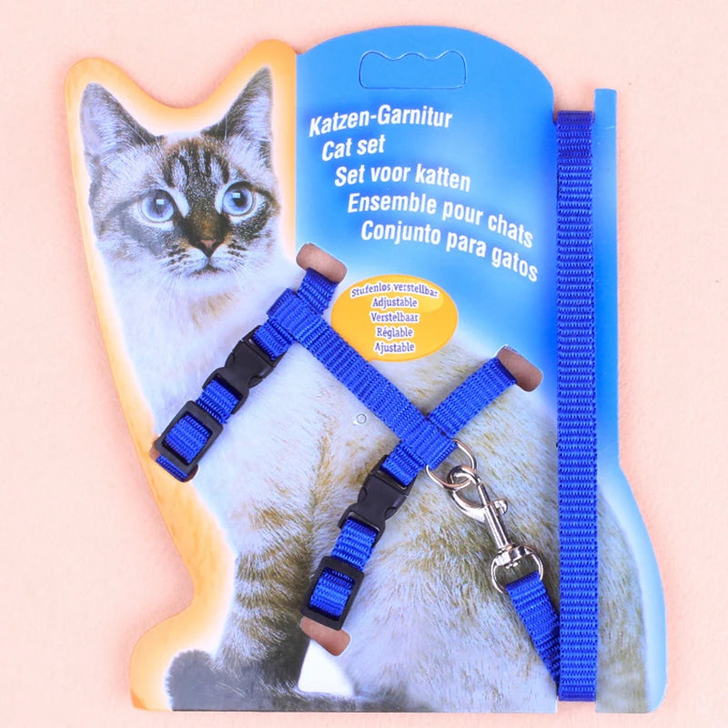 Hot-selling cat chest strap simple design traction rope high-quality nylon material sturdy and durable pet supplies