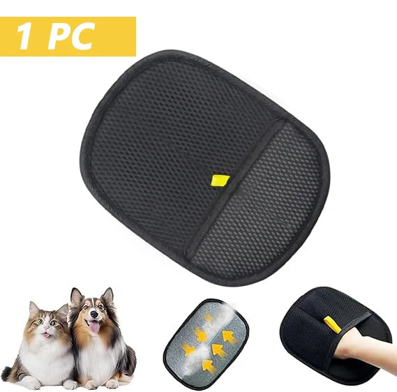 Pet Hair Removal Tool Reusable Static Removal Gloves, Double-Sided Grooming Gloves for Pets, Removes Pet Fur Hair for Carpets