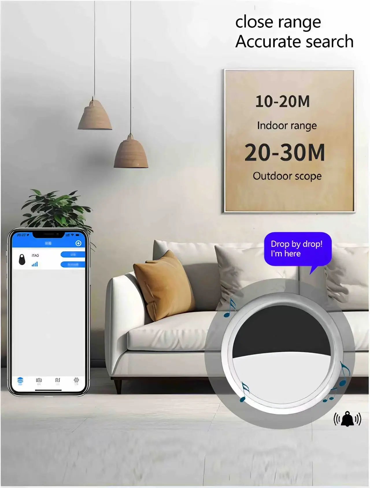 Smart Finder Tracker Key Finder Phone Airtag APP Search With Alarm Real-time Location Children Positioning Tracker Pet Locator