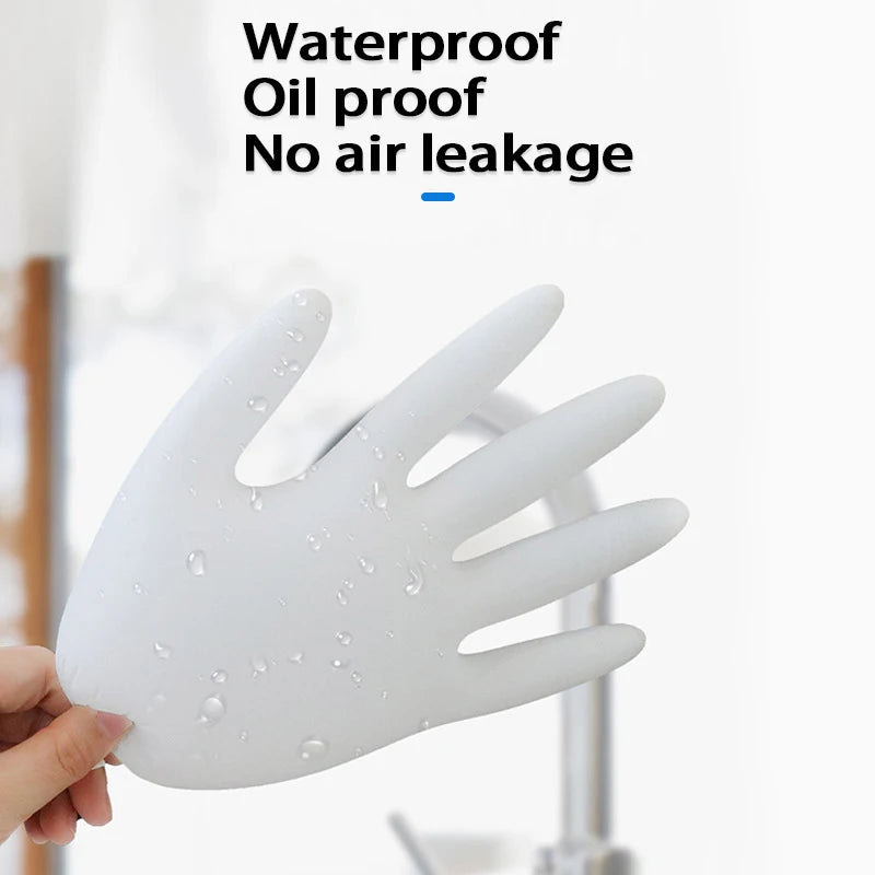 50/100/200/400/1000pcs  disposable white nitrile gloves, suitable for home kitchen food, hairdressing, gardening, pet care