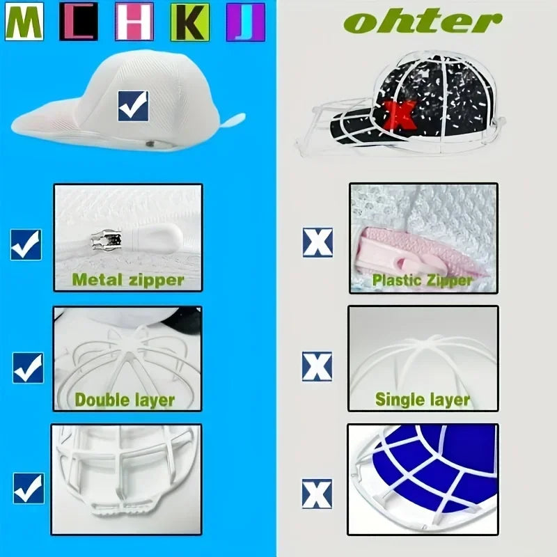 Hat cleaner cage for washing machine, hat cleaner with mesh bag, hat cleaner for baseball cap