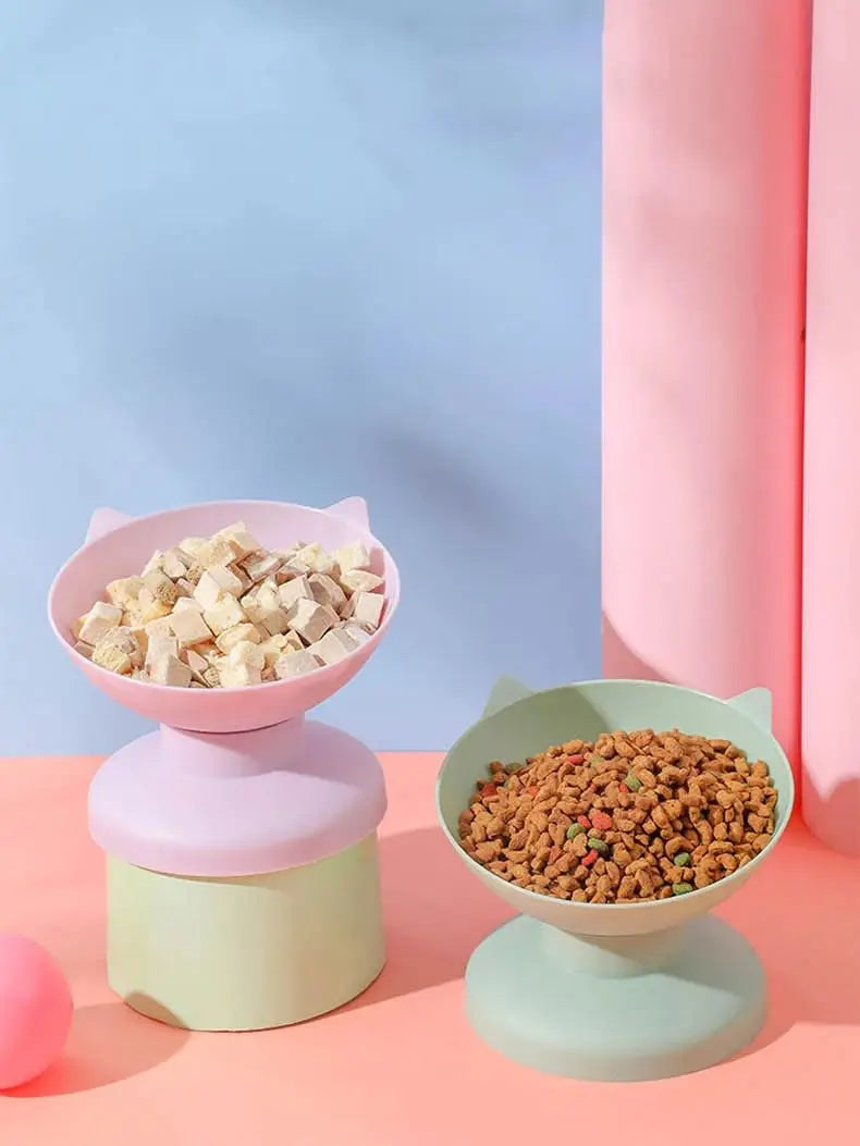 New pet Food Bowl Tilt High Bottom Neck Protector Antichoking Dog and Cat Water Bowl Antidumping Dog Feeding Supplies