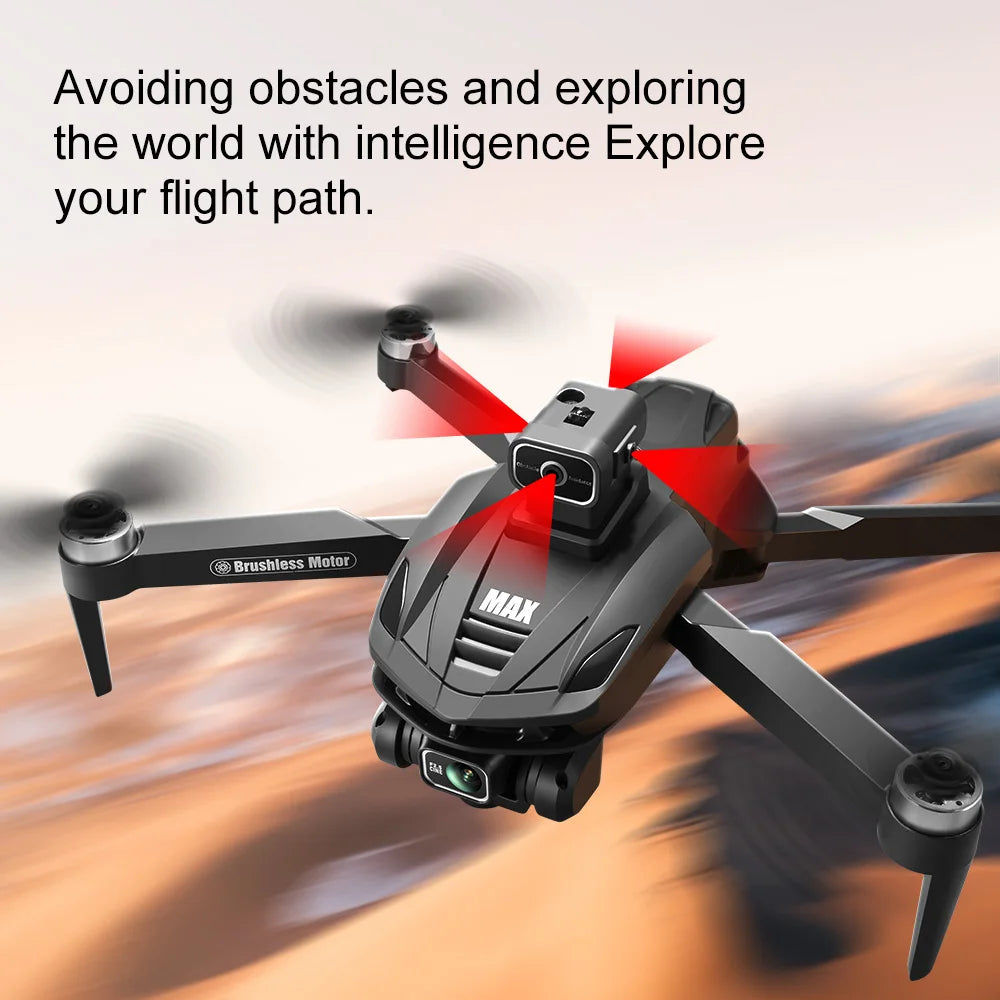 01 2025 V168 Pro MAX GPS Drone 8K Professional HD Camera 5G WIFI FPV 360° Obstacle Avoidance Brushless Large Screen RC Quadcopter