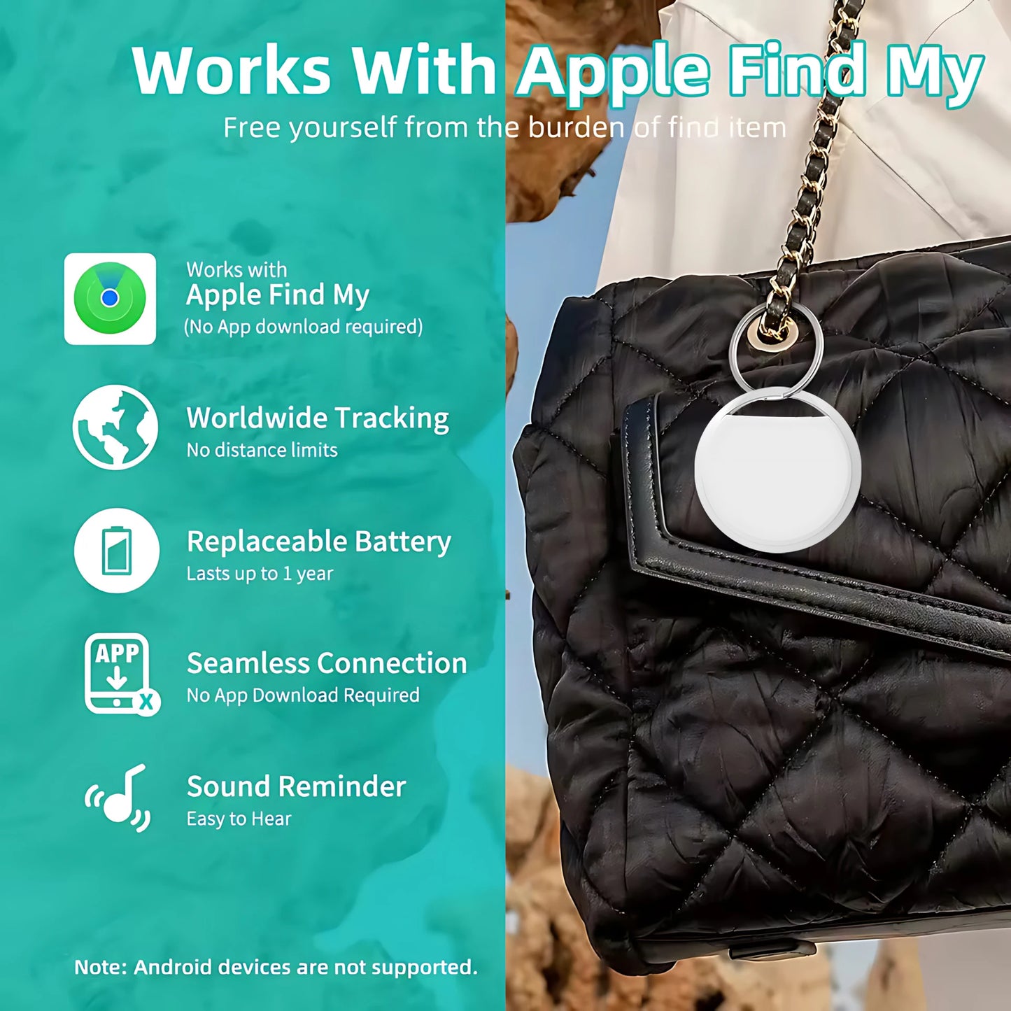 GPS Smart Tracker Mini Tag For IOS iPhone Find My APP ITag Anti Lost Reminder Device MFI Rated Locator Car Key Pet Kids Finder
