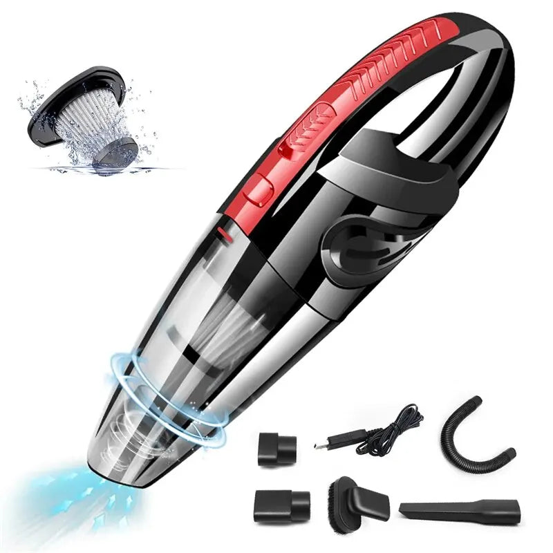 Portable Car Wireless Vacuum Cleaner Powerful Suction Rechargeable Handheld Vacuum Cleaner Quick Charge for Car Home Pet Hair