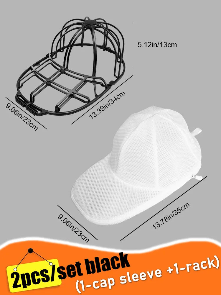 Hat Washer Cage for Washing Machine, Cap Washer with Mesh Bags, Hat Washer for Baseball Caps Hat Cleaner/Cleaning Protector Cage