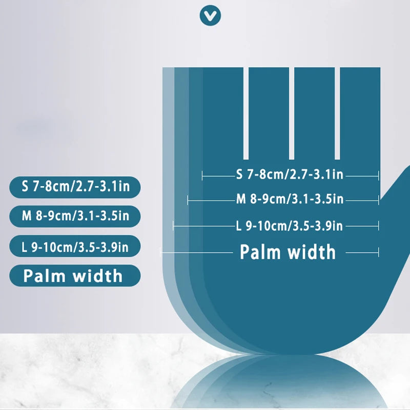 50/100/200/400/1000pcs  disposable white nitrile gloves, suitable for home kitchen food, hairdressing, gardening, pet care