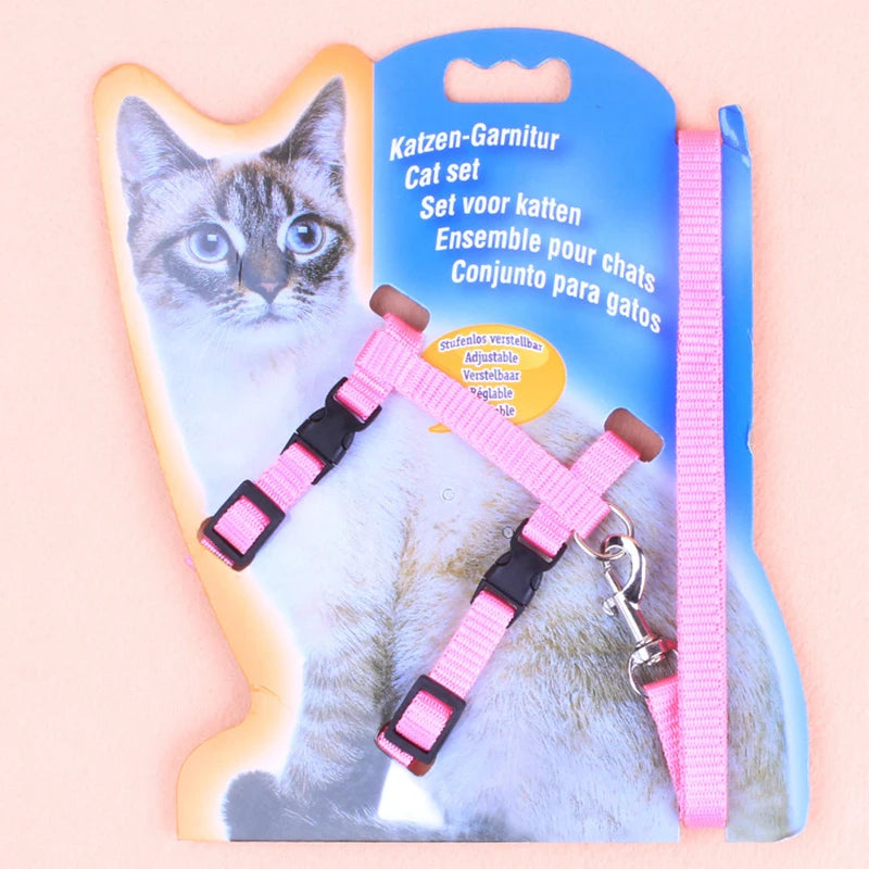 Hot-selling cat chest strap simple design traction rope high-quality nylon material sturdy and durable pet supplies