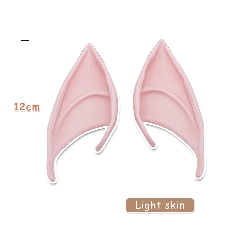1 Pair Latex Elf Ears Simulation Harmless And Soft Vampire Ear Prop Angel Party Decoration Cosplay Hallowen Christmas Decor