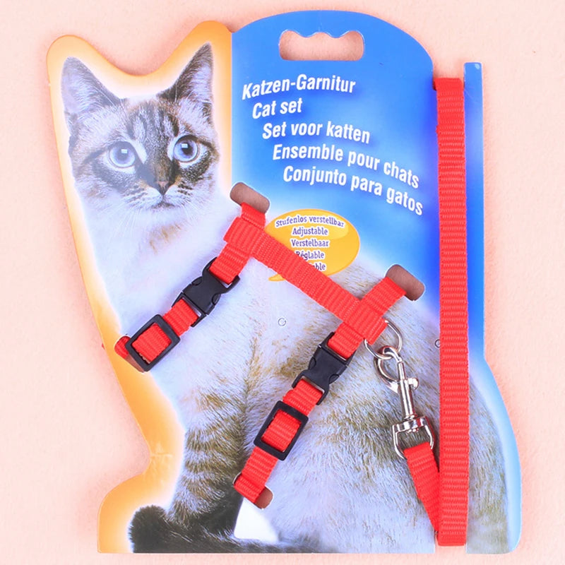 Hot-selling cat chest strap simple design traction rope high-quality nylon material sturdy and durable pet supplies