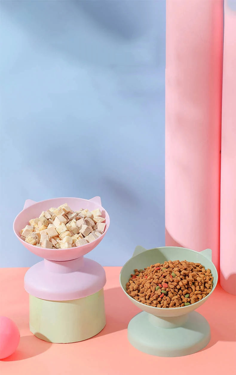 New pet Food Bowl Tilt High Bottom Neck Protector Antichoking Dog and Cat Water Bowl Antidumping Dog Feeding Supplies