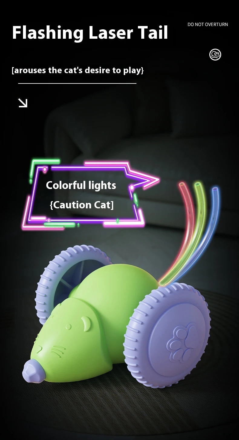 Electric Mouse Car Pet toys Interactive Cat Toy Rechargeable Automatic Teaser with Intelligent Obstacle Avoidance Pet Products