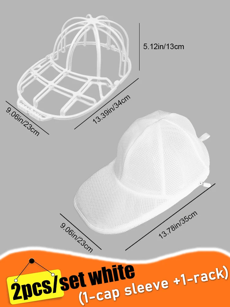Hat Washer Cage for Washing Machine, Cap Washer with Mesh Bags, Hat Washer for Baseball Caps Hat Cleaner/Cleaning Protector Cage