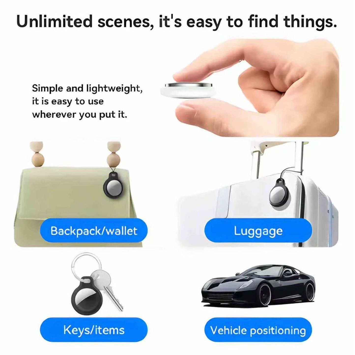 Smart Finder Tracker Key Finder Phone Airtag APP Search With Alarm Real-time Location Children Positioning Tracker Pet Locator