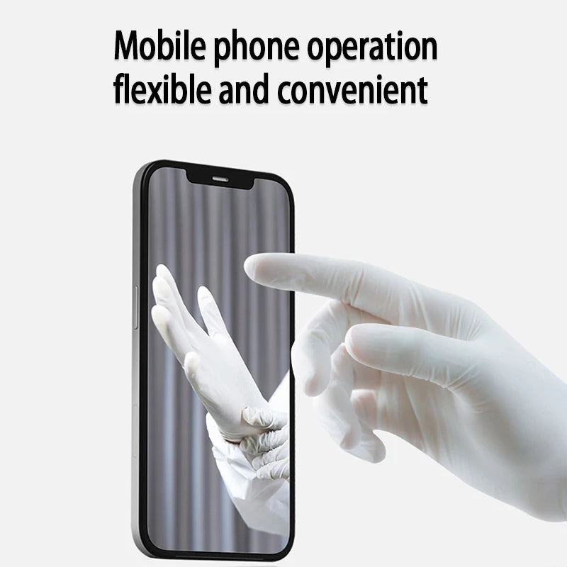 50/100/200/400/1000pcs  disposable white nitrile gloves, suitable for home kitchen food, hairdressing, gardening, pet care