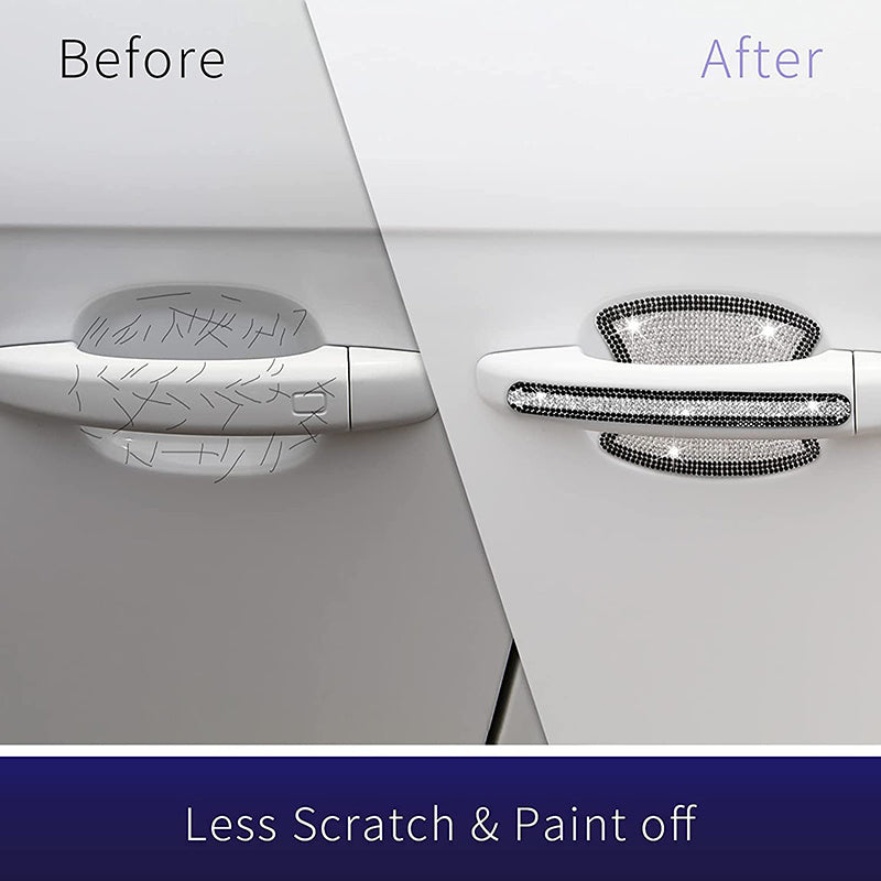Add a Touch of Sparkle to Your Car with These 8Pcs Rhinestone Door Handle Stickers!