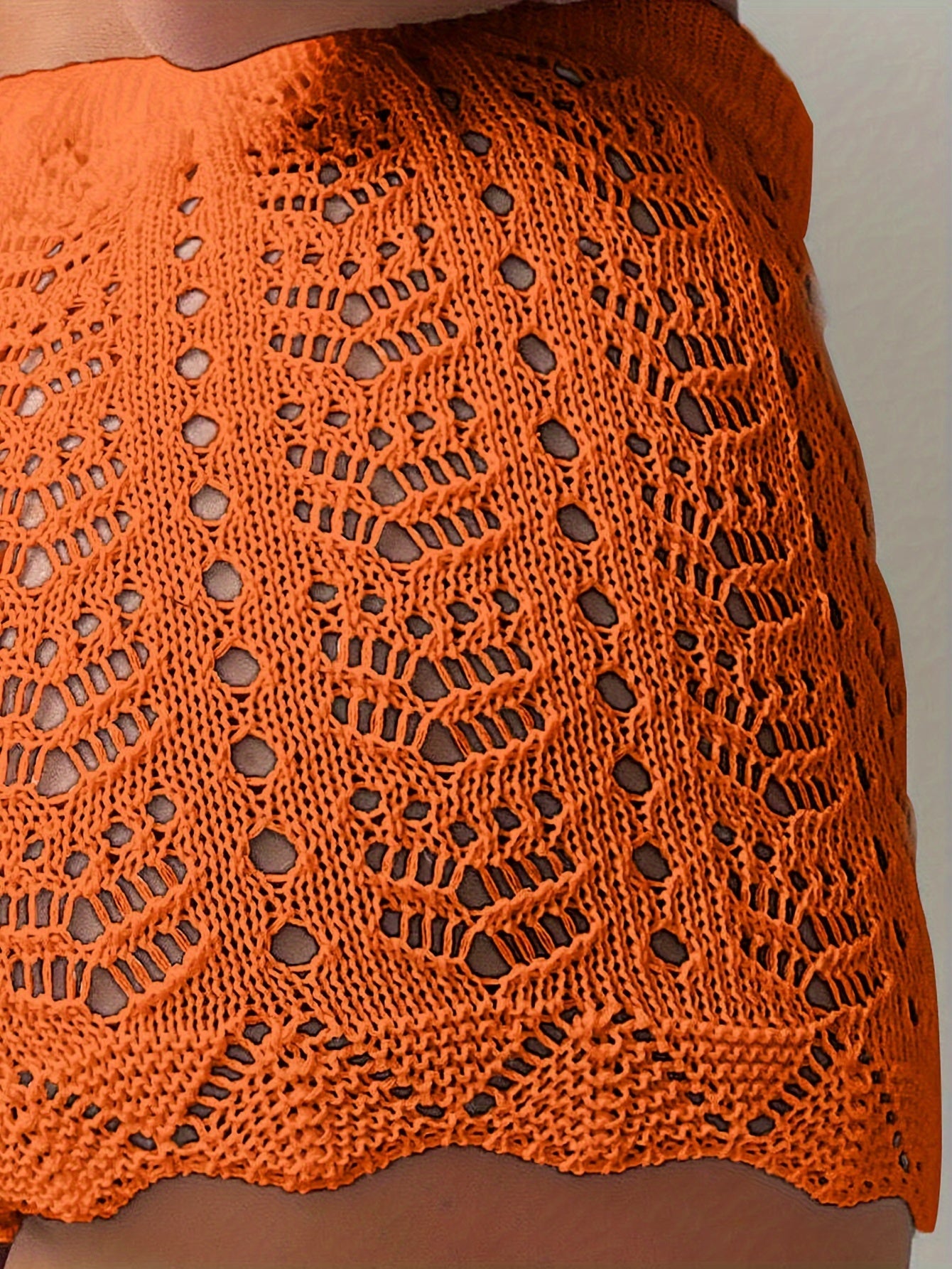 Breezy Hollow-Out Knit Shorts - Chic Drawstring Design - Perfect Beachwear Coverup for Summer | Comfy & Stylish Women's Apparel