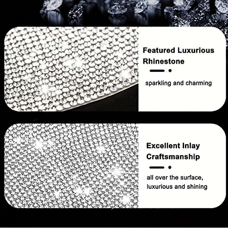 Add a Touch of Sparkle to Your Car with These 8Pcs Rhinestone Door Handle Stickers!
