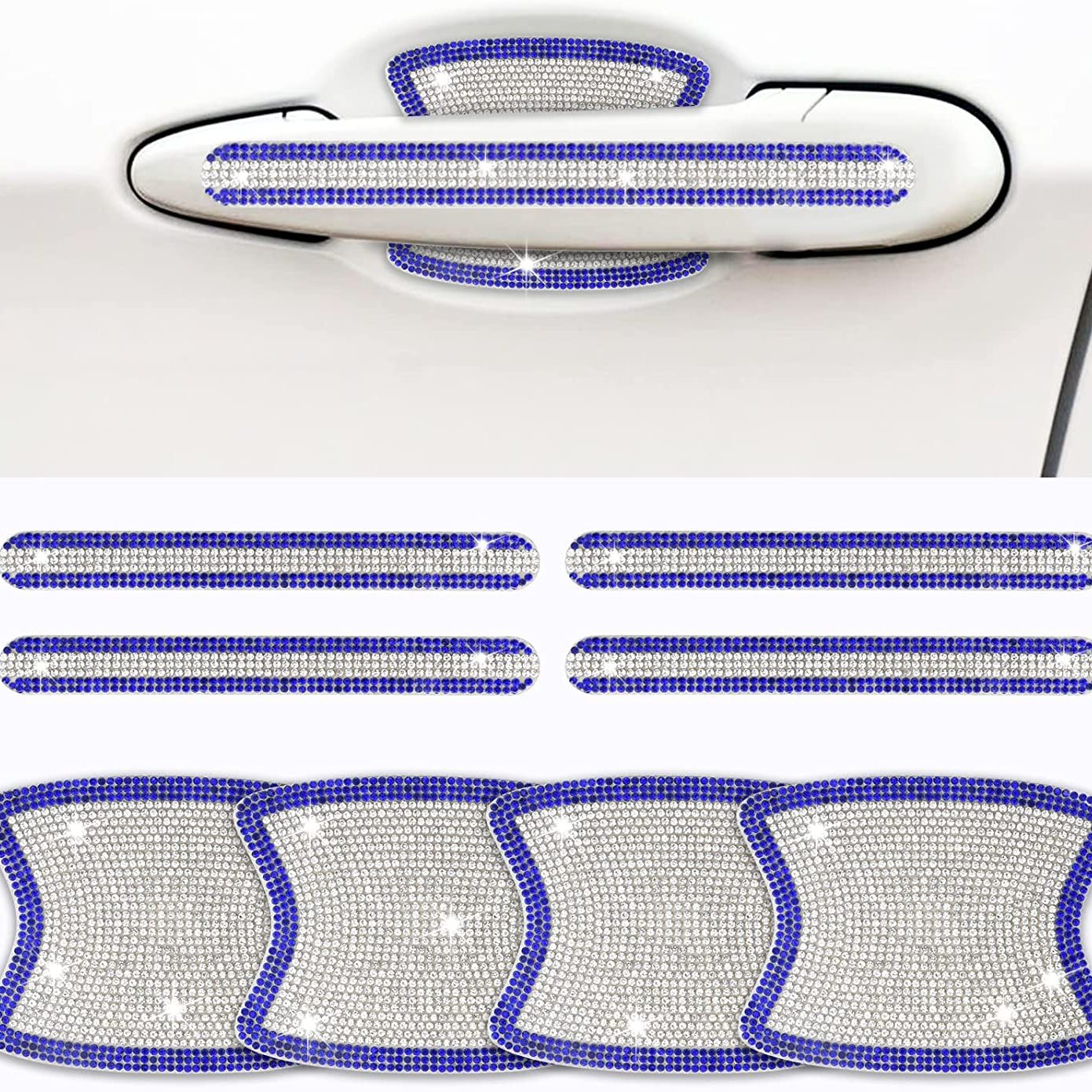 Add a Touch of Sparkle to Your Car with These 8Pcs Rhinestone Door Handle Stickers!