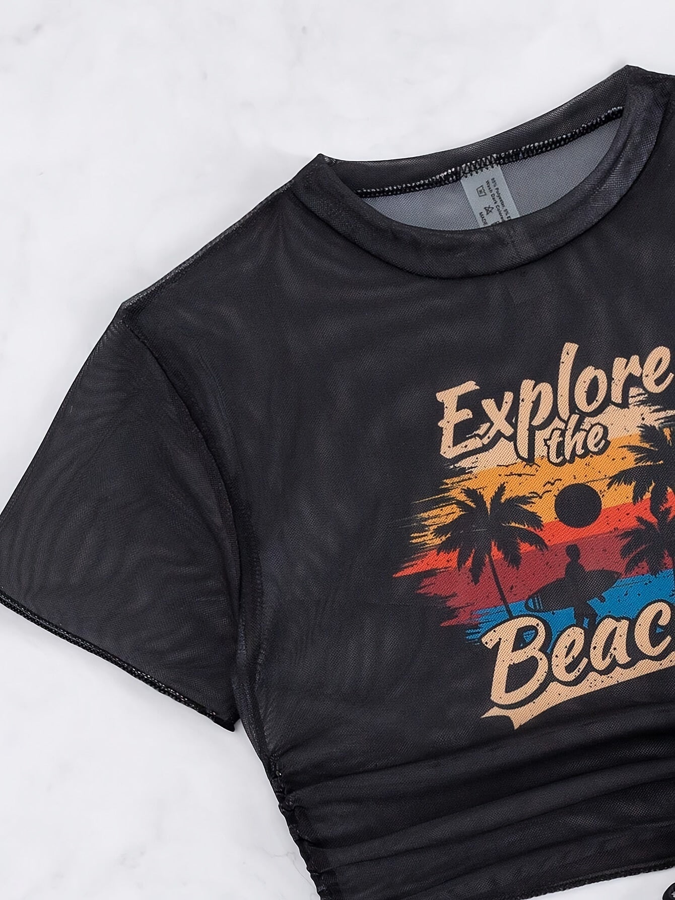 Women's Bikini Set, Three-piece Swimsuit With Short Sleeve Cover-Up, High Cut Hollow-Out Tie Side Bottom, Sexy Swimwear, Beachwear