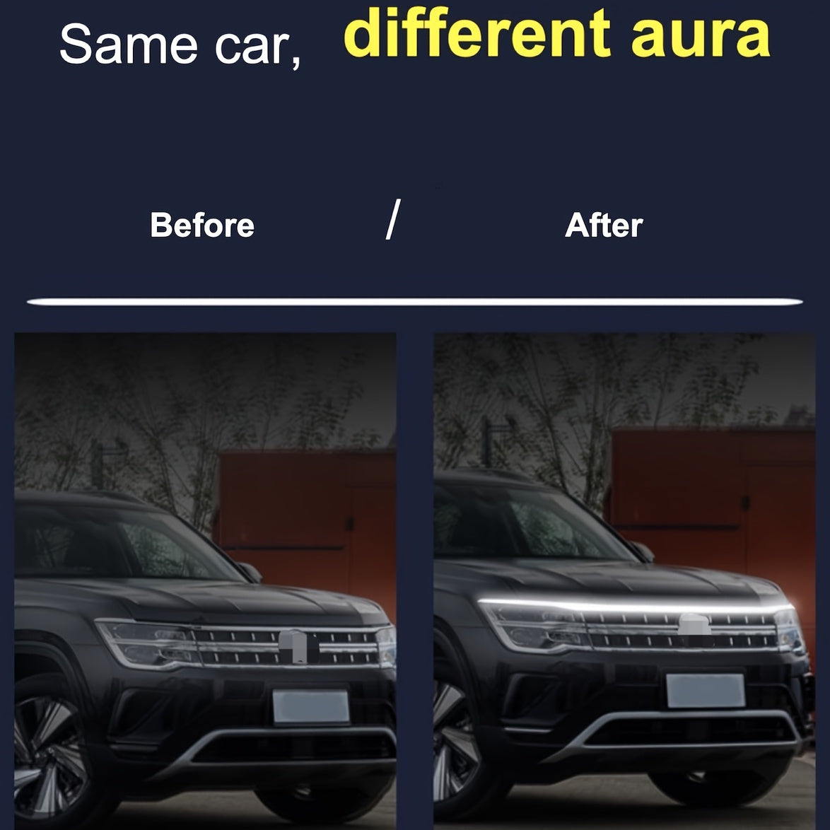 Start-Scan Car LED Hood Light - 12V, Universal, No Battery Needed, High-Intensity LED for Motor Vehicles, Ideal for Starting Engines, Engine Start Light|Modern Car Accessory|Durable Construction, Car Light Accessories