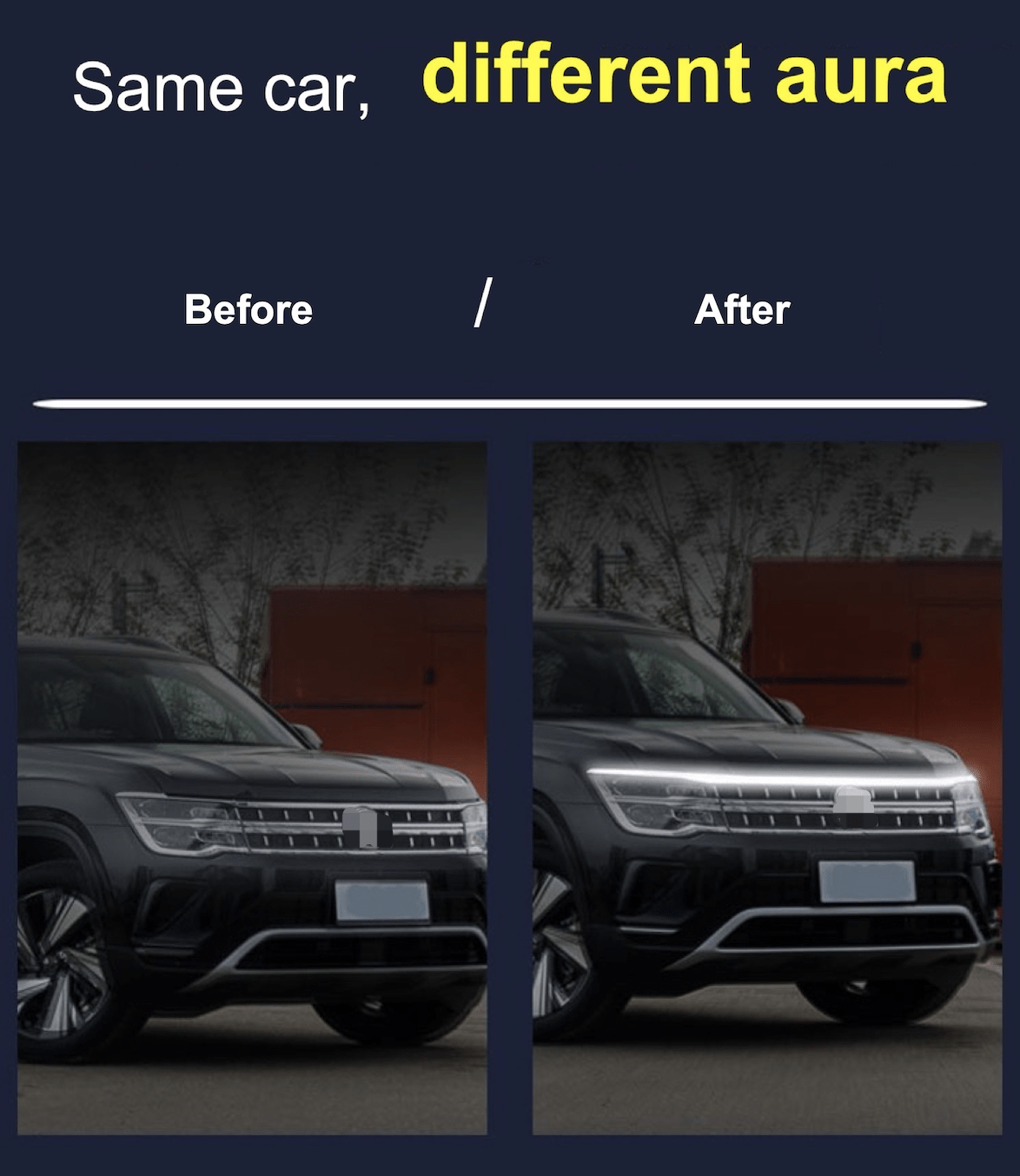 Start-Scan Car LED Hood Light - 12V, Universal, No Battery Needed, High-Intensity LED for Motor Vehicles, Ideal for Starting Engines, Engine Start Light|Modern Car Accessory|Durable Construction, Car Light Accessories