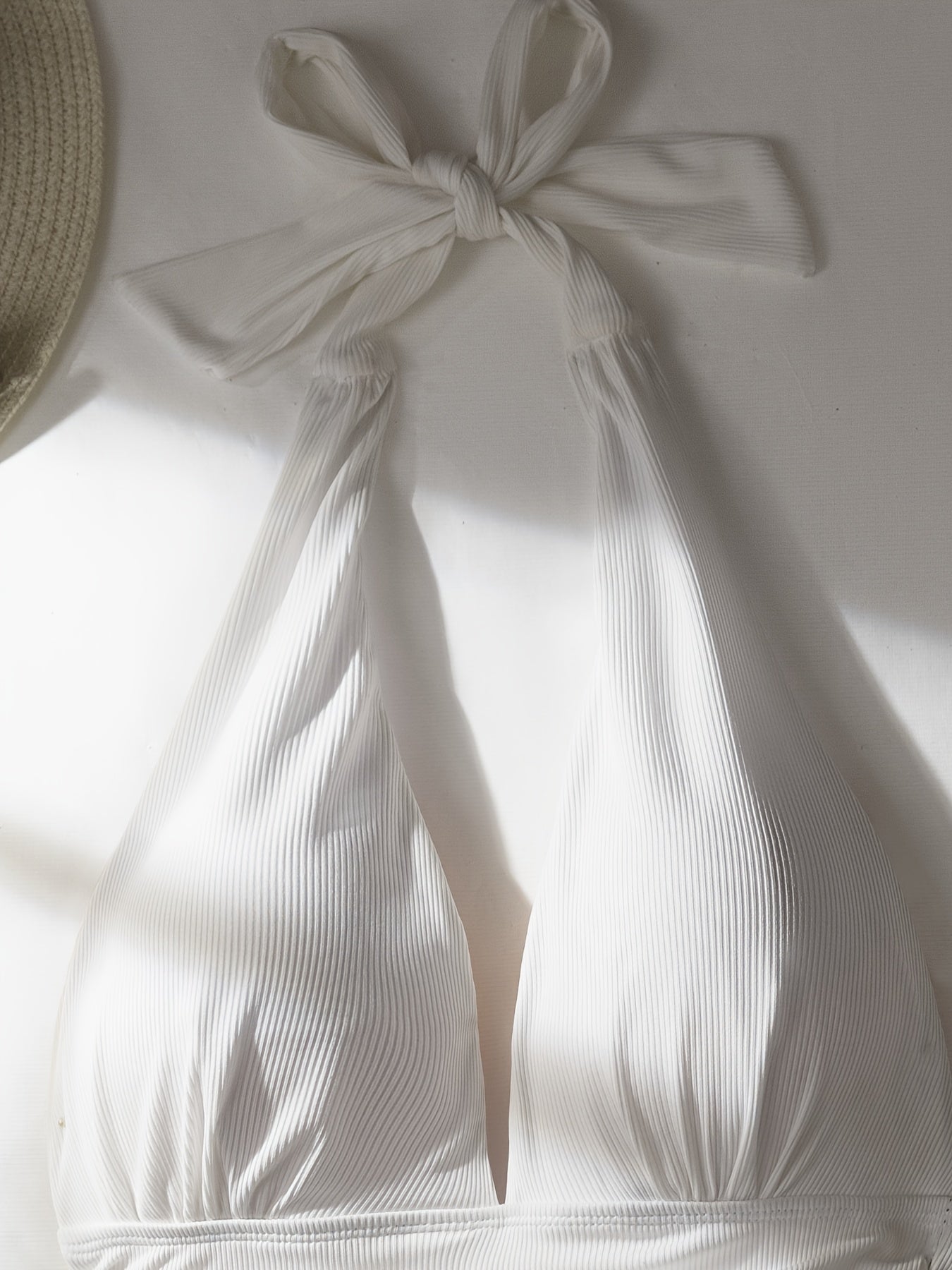 Womens Sexy Deep V Neck One Piece Swimsuit - High-Cut, Backless, Contrast Color Block Design, Tie Closure, Slight Stretch Polyester Fabric, Beachwear Essential for Summer