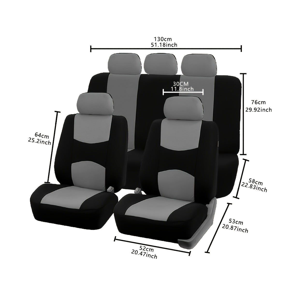 Car Seat Cover For 5 Seats Universal Fit Seat Covers For SUV Interior Accessories Car Seat Protector For Cars Trucks And SUV Christmas Gift